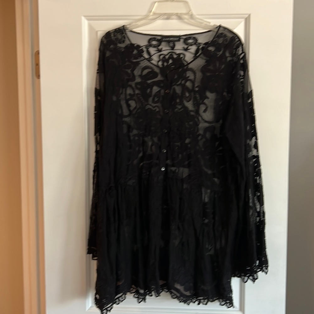 Black Lace Lane Bryant Blouse
